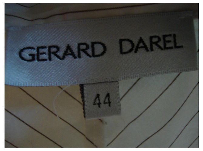 Gerard Darel Camisa de Algodão às Riscas Branco/Castanho - vista 3