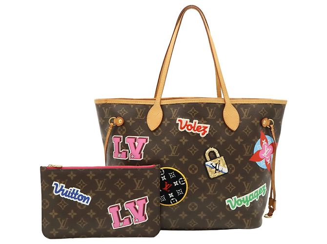 Borsa Tote Louis Vuitton Monogram Patches Collection Neverfull MM - vista 2