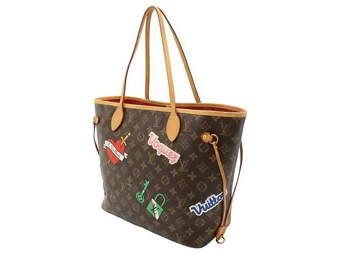 Borsa Tote Louis Vuitton Monogram Patches Collection Neverfull MM - vista 3