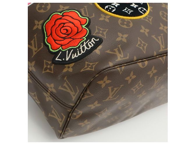 Borsa Tote Louis Vuitton Monogram Patches Collection Neverfull MM - vista 4