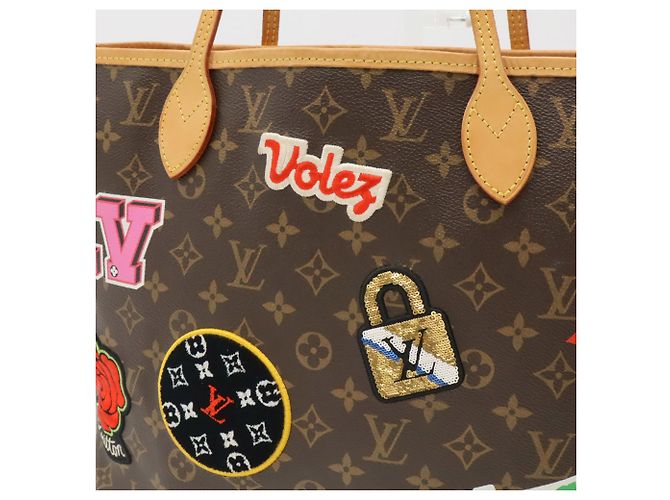 Borsa Tote Louis Vuitton Monogram Patches Collection Neverfull MM - vista 7