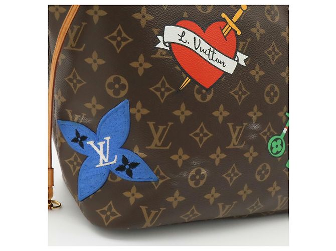 Borsa Tote Louis Vuitton Monogram Patches Collection Neverfull MM - vista 8