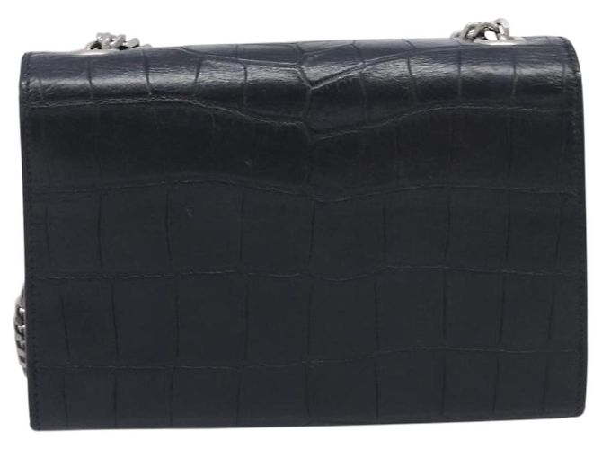 Autre Marque Saint Laurent Classic Monogram Tassel Chain Crocodile Embossed Leather - vista 2