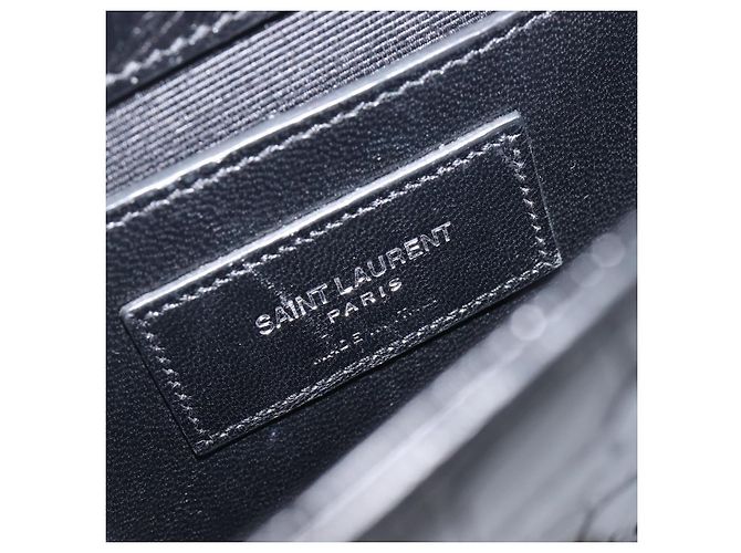 Autre Marque Saint Laurent Classic Monogram Tassel Chain Crocodile Embossed Leather - vista 6