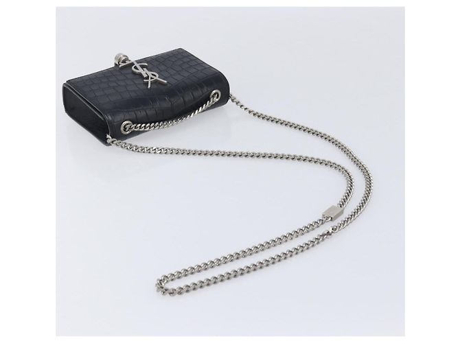 Autre Marque Saint Laurent Classic Monogram Tassel Chain Crocodile Embossed Leather - vista 7