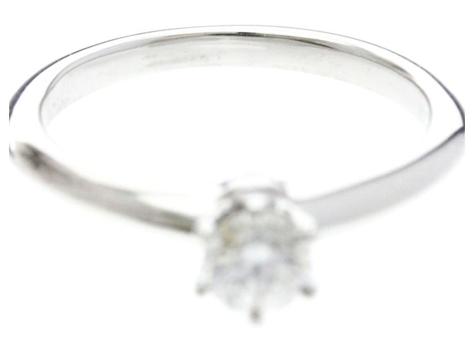 Autre Marque Tiffany Classic Solitaire Platin-Diamant-Bandring - Ansicht 5