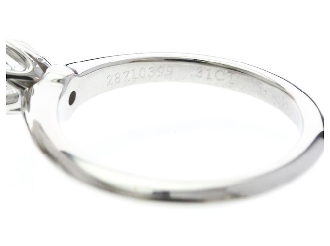 Autre Marque Tiffany Classic Solitaire Platin-Diamant-Bandring - Ansicht 6