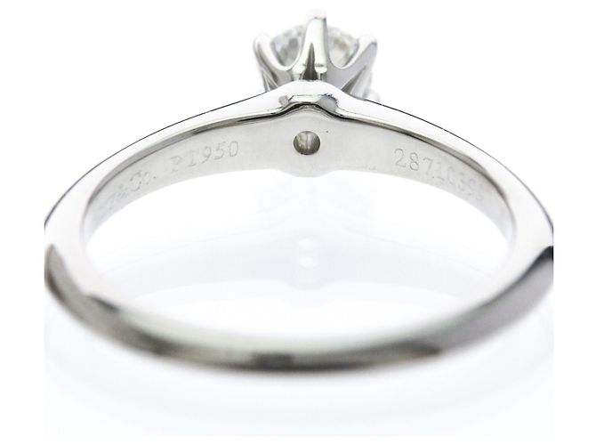 Autre Marque Tiffany Classic Solitaire Platin-Diamant-Bandring - Ansicht 8