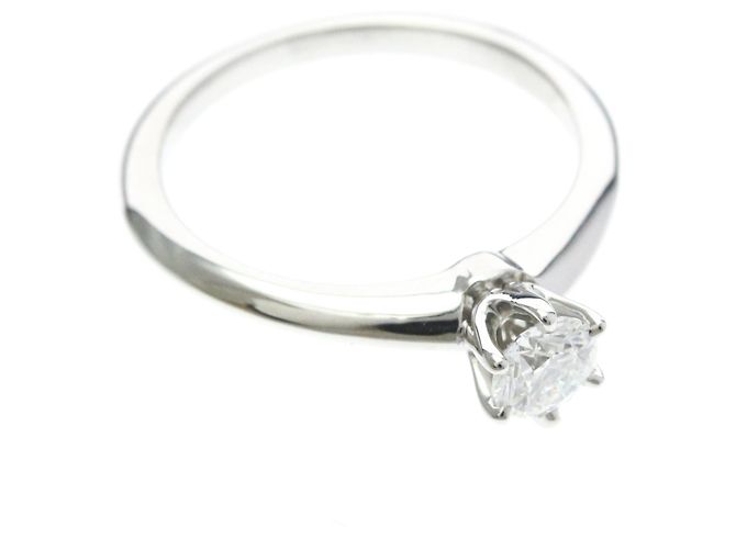 Autre Marque Tiffany Classic Solitaire Platin-Diamant-Bandring - Ansicht 9