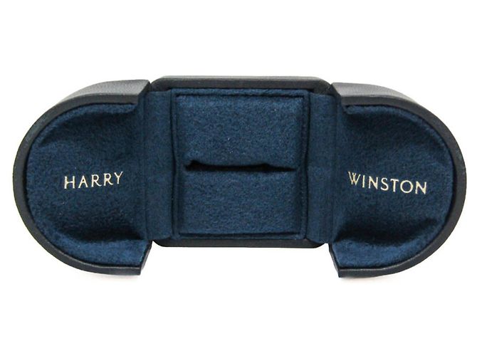 Harry Winston Platin-Ehering mit 1P Diamant - Ansicht 10