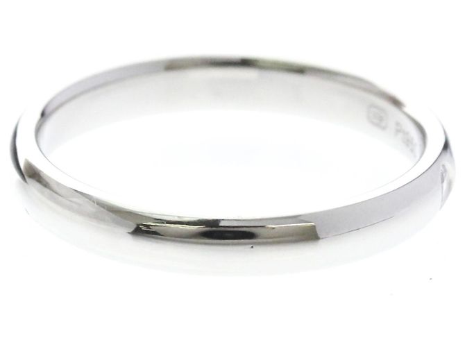 Harry Winston Platin-Ehering mit 1P Diamant - Ansicht 4