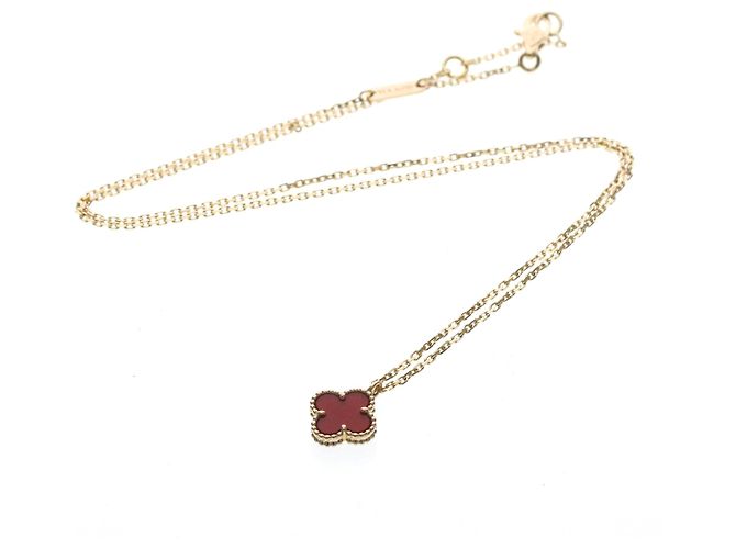 Collana Sweet Alhambra Van Cleef & Arpels in oro rosa e corniola - vista 11