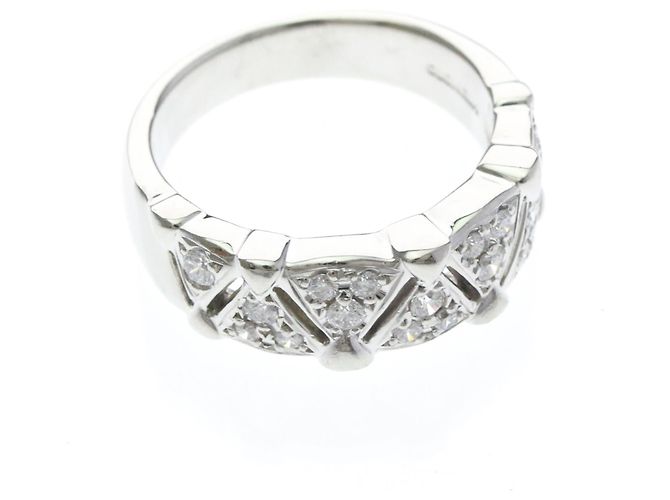 Anel Aliança Mikimoto em Platina e Diamantes - vista 9