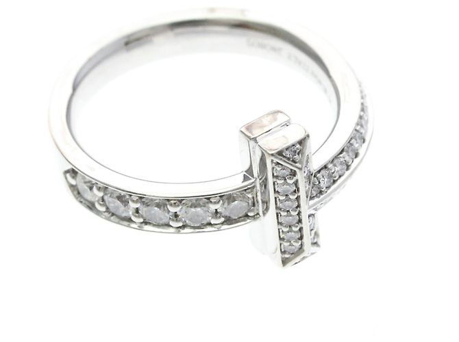 Autre Marque Anello Tiffany T One Diamanti in Oro Bianco - vista 10