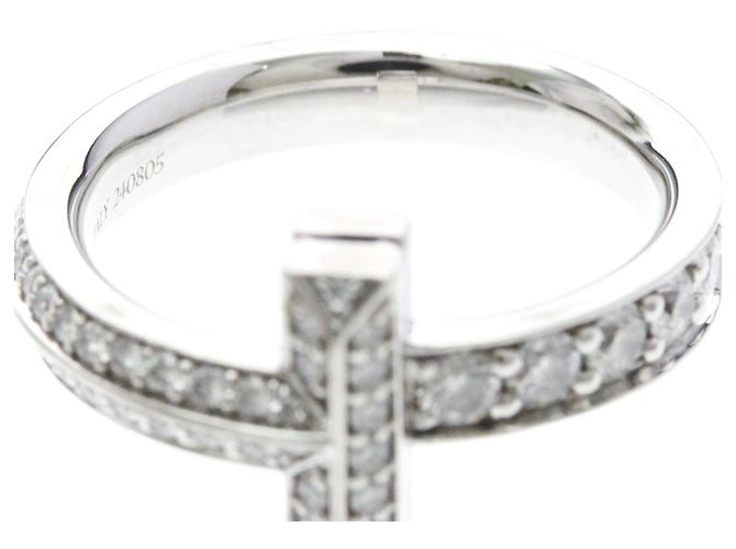 Autre Marque Anello Tiffany T One Diamanti in Oro Bianco - vista 5