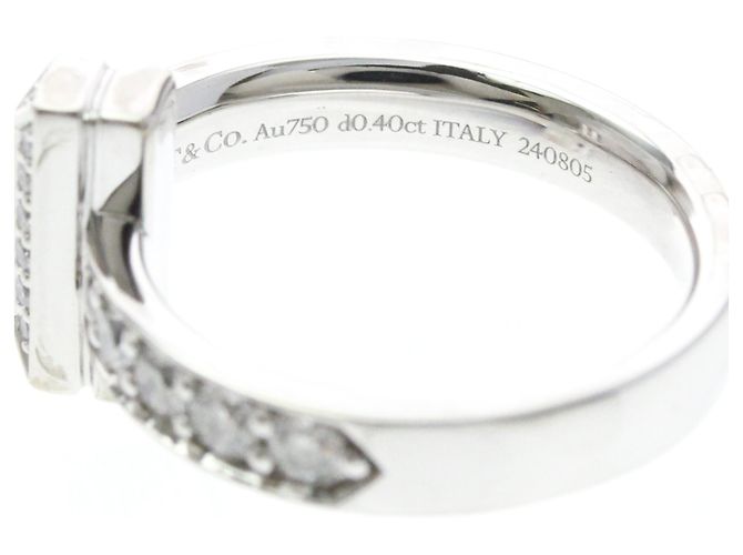 Autre Marque Anello Tiffany T One Diamanti in Oro Bianco - vista 6