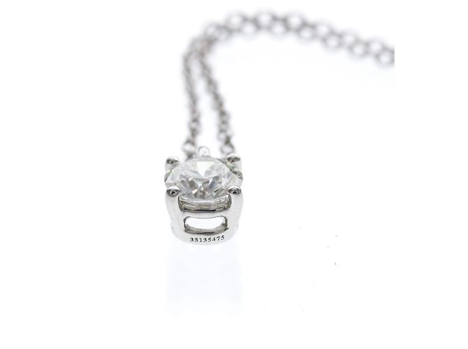 Autre Marque Tiffany Solitär-Diamantcollier aus Platin - Ansicht 4