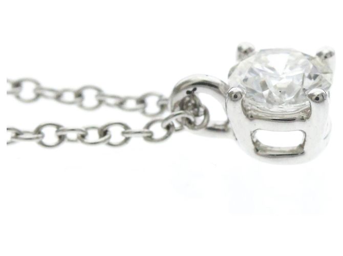 Autre Marque Tiffany Solitär-Diamantcollier aus Platin - Ansicht 5