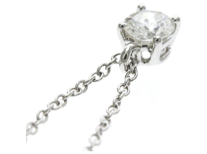 Autre Marque Tiffany Solitär-Diamantcollier aus Platin - Ansicht 6