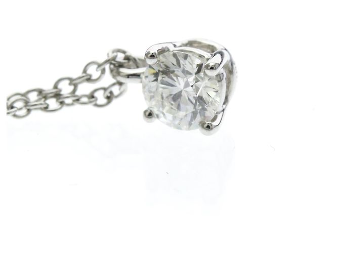 Autre Marque Tiffany Solitär-Diamantcollier aus Platin - Ansicht 7