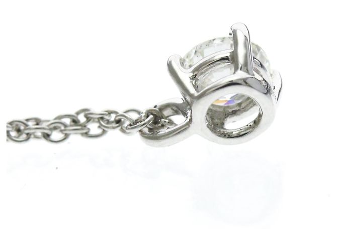 Autre Marque Tiffany Solitär-Diamantcollier aus Platin - Ansicht 8