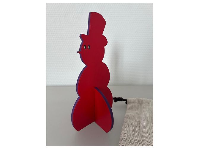 Hermès petit h Bonhomme de neige décoratif en cuir - vue 2