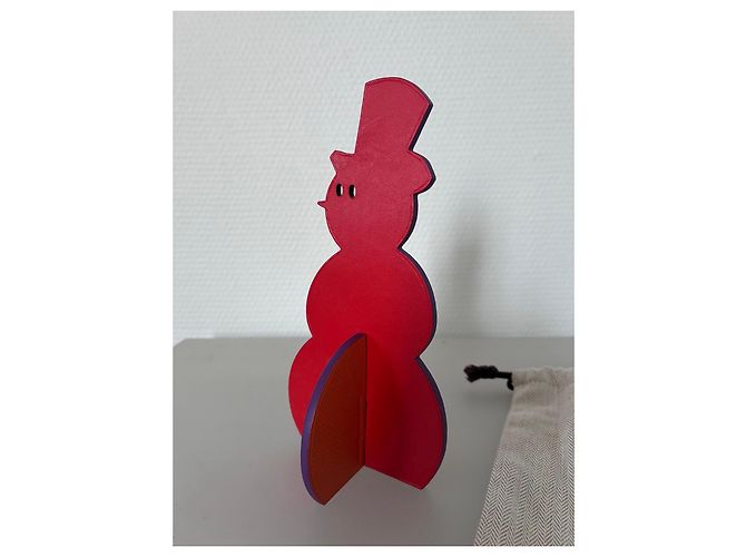 Hermès petit h Bonhomme de neige décoratif en cuir - vue 3