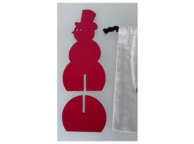 Hermès petit h Bonhomme de neige décoratif en cuir - vue 8