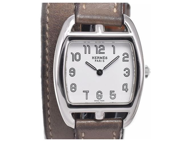 Hermès Hermes Cape Cod Double Tour Quartz Stainless Steel and Leather 27 - vista 2