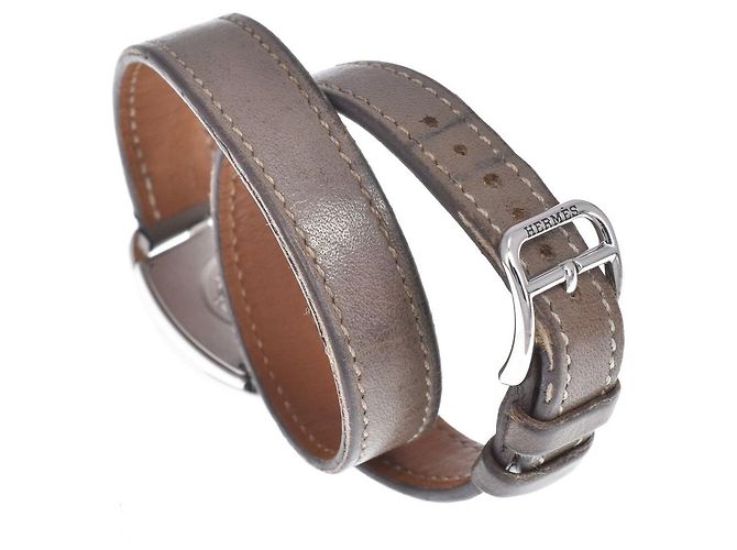 Hermès Hermes Cape Cod Double Tour Quartz Stainless Steel and Leather 27 - vista 6