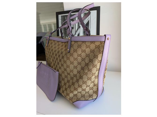 Borsa shopper Gucci GG Supreme Monogram e pochette - vista 8