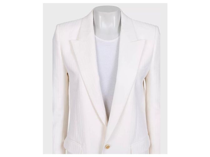 Autre Marque Saint Laurent Blazer Weiß NWOT Sz.38 Gebraucht - Ansicht 4