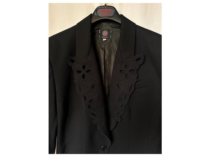 Kenzo Embroidered Short Jacket - Black - view 2