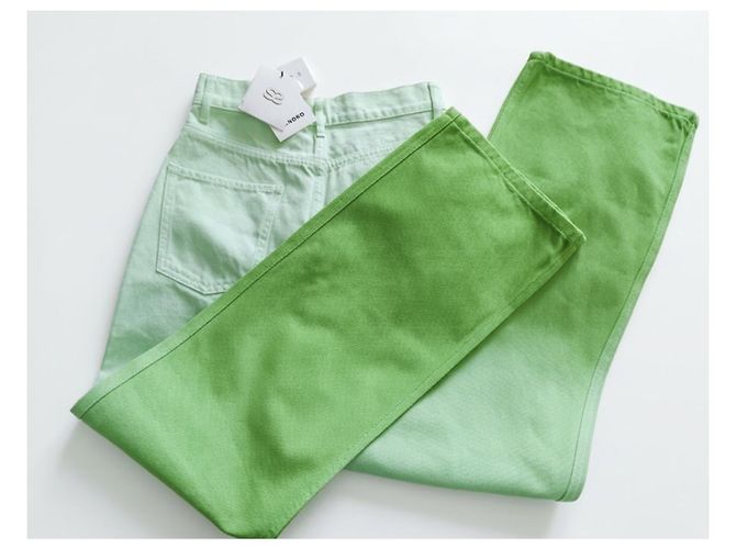 Jeans dritti Sandro SanNeuf effetto Tie-Dye verde - vista 2