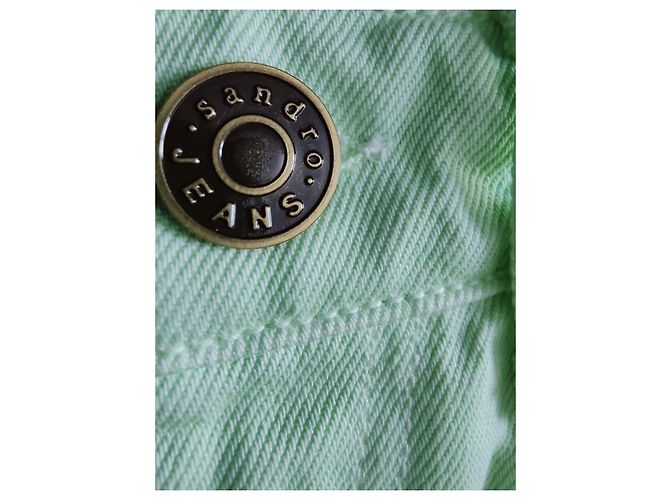 Jeans dritti Sandro SanNeuf effetto Tie-Dye verde - vista 3