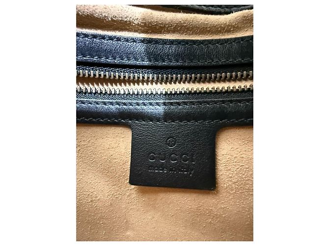 Gucci GG Marmont Borsa a Mano Top Handle in Pelle Nera - vista 10
