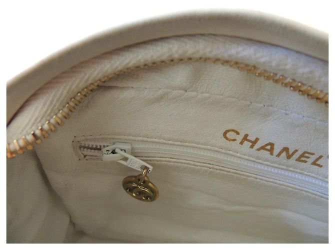 Chanel Piccola Camera Bag in Lino Écru - vista 14