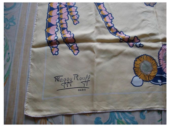 Autre Marque Maggy Rouff Seidenschal mit floralem Muster - Ansicht 2