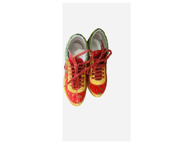 Baskets Chanel en Tweed Multicolores - vue 4