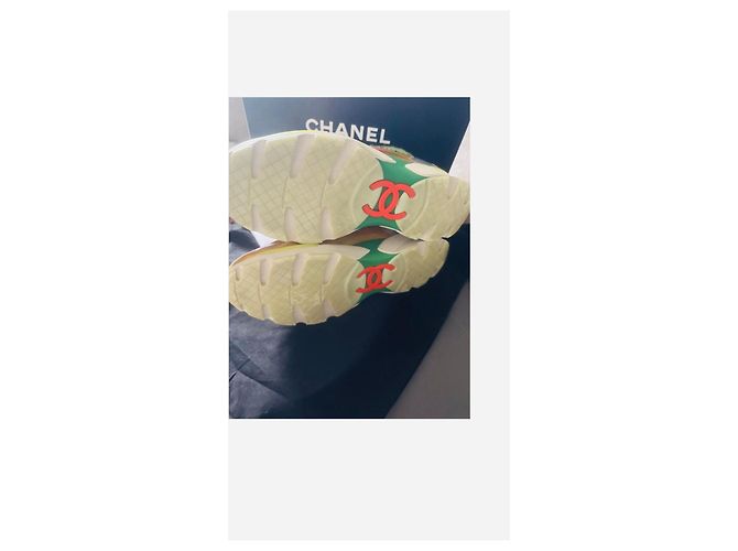 Baskets Chanel en Tweed Multicolores - vue 6