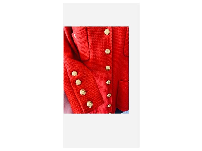 Chanel Red Tweed Jacket - view 2