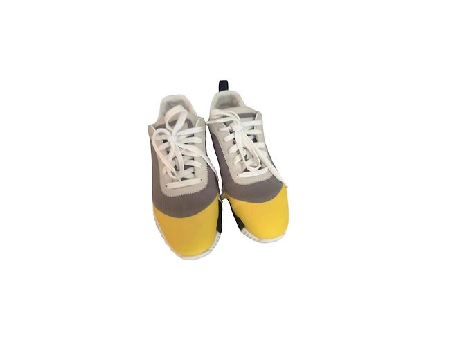 Sneakers basse multicolore Hermès in pelle - vista 2