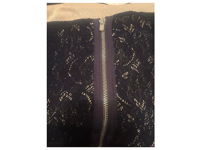 Abito bustier Sandro in pizzo blu navy - vista 9