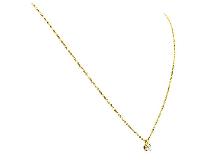 Collana Tiffany & Co, "Tiffany Solitaire", oro rosa e diamante. - vista 2