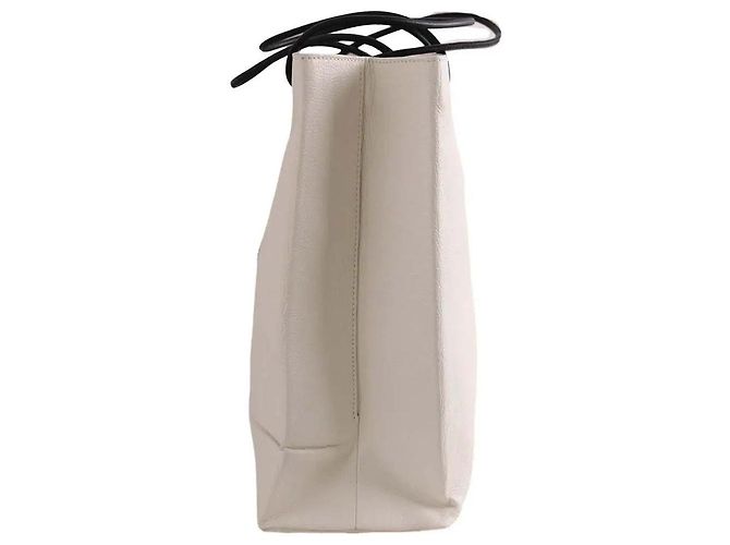 Balenciaga Shopper aus weißem Leder - Ansicht 3