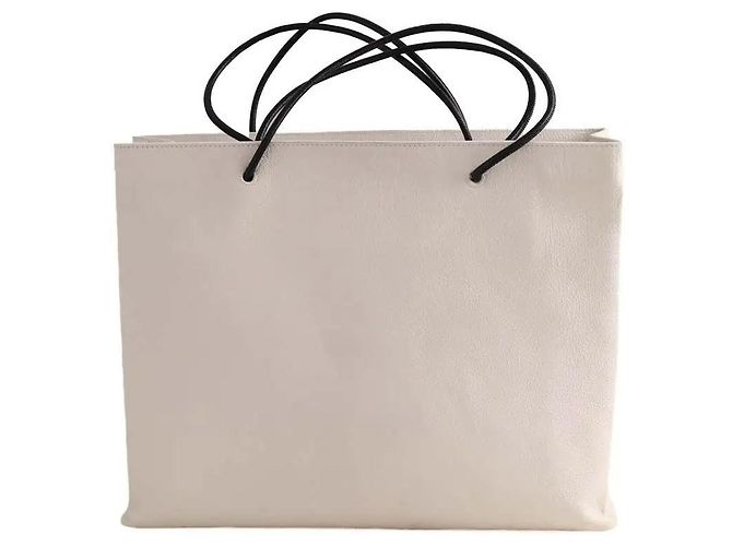 Balenciaga Shopper aus weißem Leder - Ansicht 4