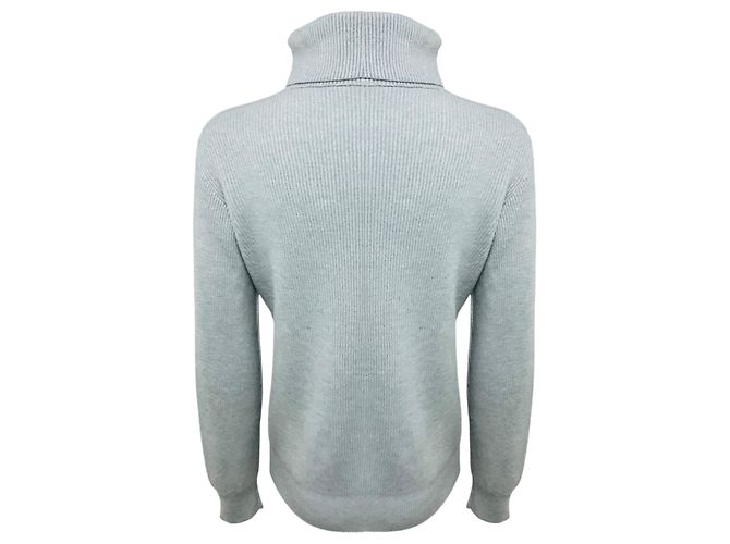 Brunello Cucinelli hellblauer Kaschmir-Rollkragenpullover mit Monili - Ansicht 3