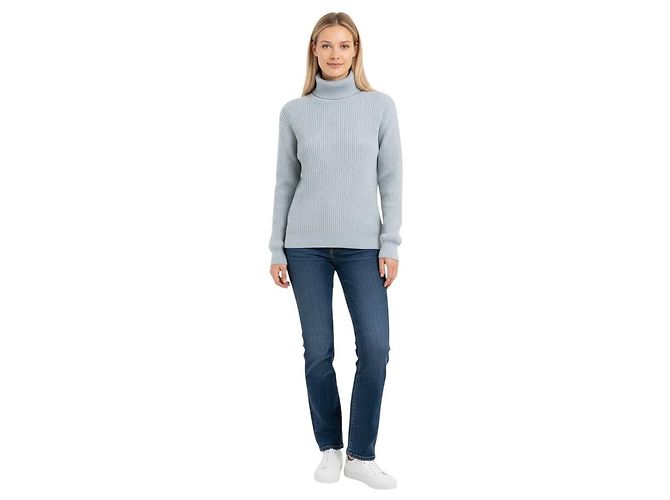 Brunello Cucinelli hellblauer Kaschmir-Rollkragenpullover mit Monili - Ansicht 6