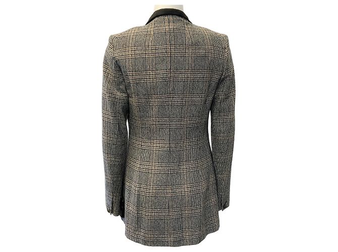 Blazer Paloma Rag & Bone de tweed de lana a cuadros negro - vista 3