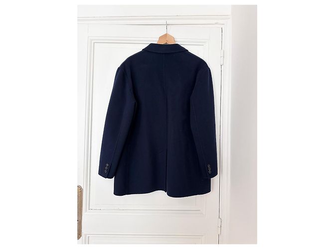 Blazer Max Mara in lana blu navy - vista 2